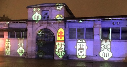 Ville de Nancy - Projection sur le marché couvert