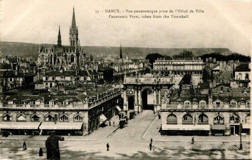 Ville de Nancy - Carte postale vue depuis l'Hotêl de ville