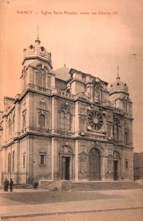 Ville de Nancy - Carte postale de l'église Saint-Nicloas
