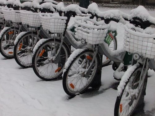 Ville de Nancy - Vélostan sous la neige
