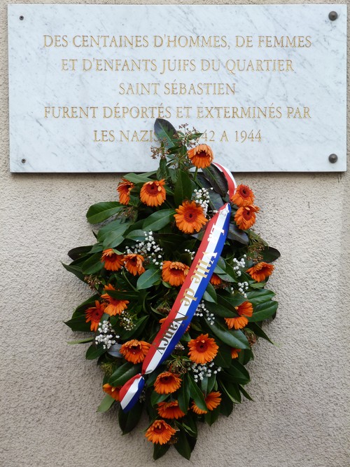 Ville de  Nancy - Plaque commémorative quartier Saint-Sébastien